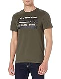 Bajo recto G-STAR RAW Originals Stripe Logo Camiseta, Combat 336-723, XS para Hombre