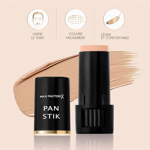 MAX FACTOR - Pan Stik Foundation - Rich Creamy Foundation, Smoothing Effect, Full Coverage, Dewy Skin Look - Normal To Dry Skin - 13 Nouveau Beige - 9g – vue 3