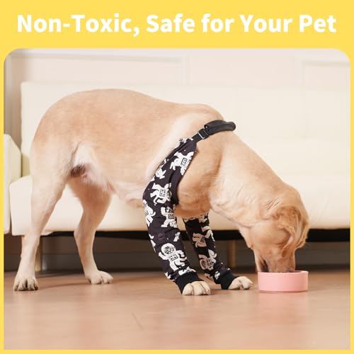 Image of LovinPet Dog Elbow Protector Anti-Licking Elbow Sleeve, Adjustable, Comfortable & Durable Front Leg Guard for Medium to Large Dogs, Prevents Licking and Chewing,Dog Sleeve,Dog Leg Sleeve,Black