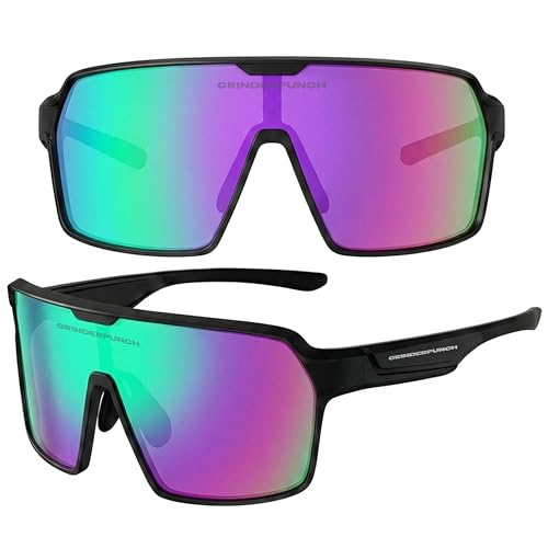 Image of grinderPUNCH Polarized Sports Sunglasses for Men Women UV Protection Shades for Baseball Running Cycling Skiing & Pickleball
