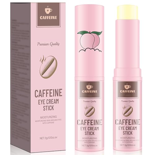2PCS Caffeine Eye Stick with Retinol, Caffeine Eye Cream for Dark Circles Hydrating Under Eye Cream for Anti-Aging Reduce Fine Lines, Moisturizes, Softens & Nourish Skin