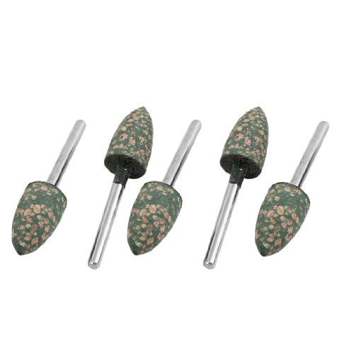 Aexit 10mm Dia Abrasives Abrasive Bit Metal Shaft Polishing Cone Shape Point Drinding Head 5 Pcs Model:66as540qo316