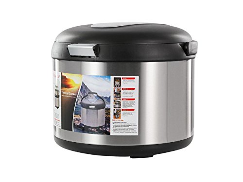 Tayama TXM-50CF Energy-Saving Thermal Cooker, 5 L, Black