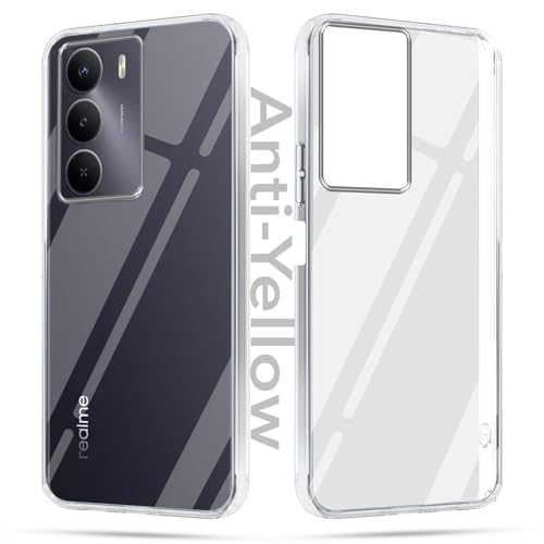 Image of Jkobi Lifetime Anti-Yellow Clear Back Cover Case for Realme C73 5G (Sleek Hard Crystal | Shockproof and Camera Protection)