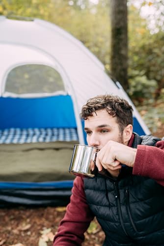 Taza de acero inoxidable 20 oz Stansport para camping miniatura 6