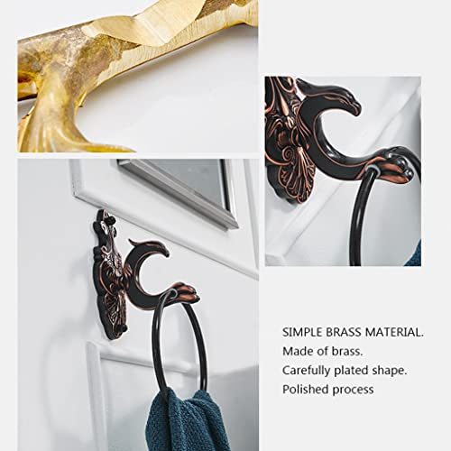 Serviette murale en laiton et support de rangement pour salle de bain - 5