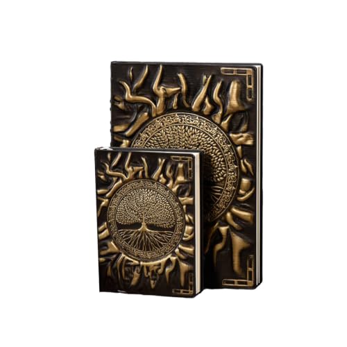 Carnet de notes rétro A5 : écrivez sans bavure sur relief bronze