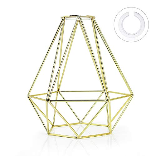 Frideko Vintage Industrial DIY Negro Metal Jaula de Pájaros Lámpara Lámpara Pantalla de Iluminación para Colgante Luces de Pared