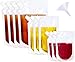 12 bolsas para bebidas, bolsas para jugos, frascos para bebidas, bolsa para apretar agua, 250 ml, 350 ml, 500 ml, a prueba de fugas, frascos para bebidas y 1 embudo