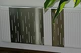 Heizkörperverkleidung 60 x 20 cm Design: Rain, Edelstahl mattiert (1 Stück) Marke: Szagato (Heizkörper-abdeckung für Heizkörper/Heizung Heizungs-verkleidung Heizkörper-verkleidung Heizungs-abdeckung)