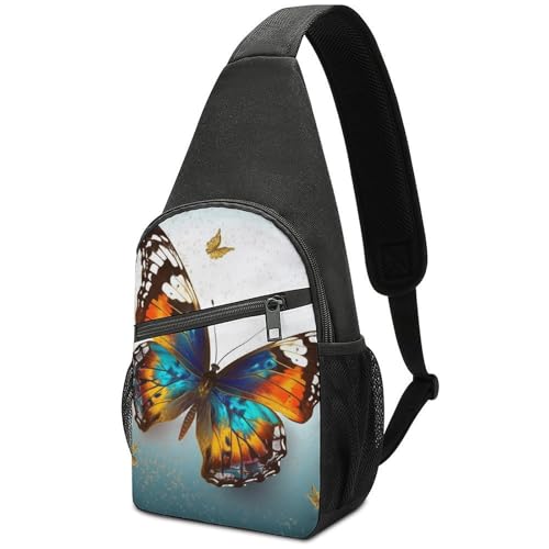 Bolso Bandolera Deportiva Blanca Butterfly miniatura 1
