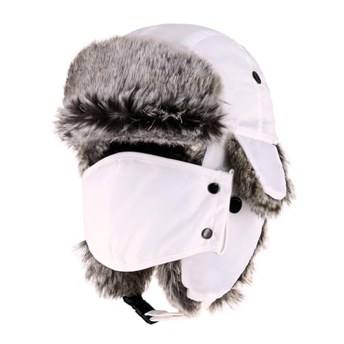 Image of Waterproof Winter Trapper Ushanka Hat Ear Flap Chin Strap, Russian Style