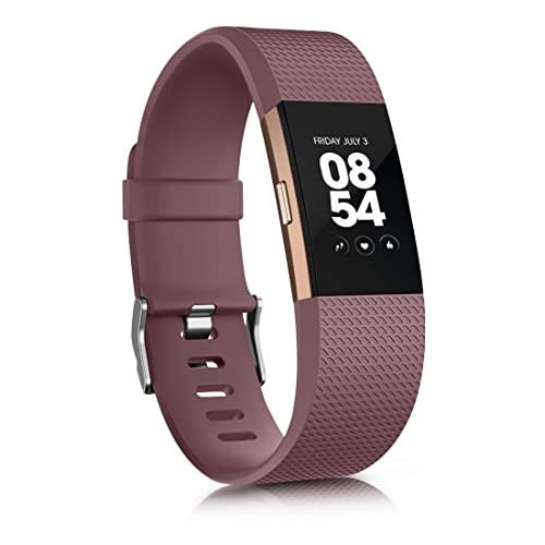 Image of Tobfit Watch Strap Compatible for Fitbit Charge 2 (Watch Not Included), Removable Soft Belts for Charge 2 Wristband, Smartwatch Band for Men & Women
