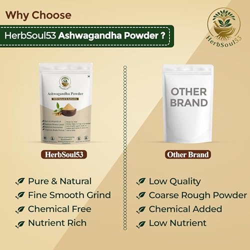 Image of Organic Ashwagandha Powder (300 Grams) 100% Pure & Natural Ashwagandha Root Powder For Stress Management, Muscle Recovery, Strength | Withania Somnifera Churna Supplements | Immunity Booster Ayurvedic Powder