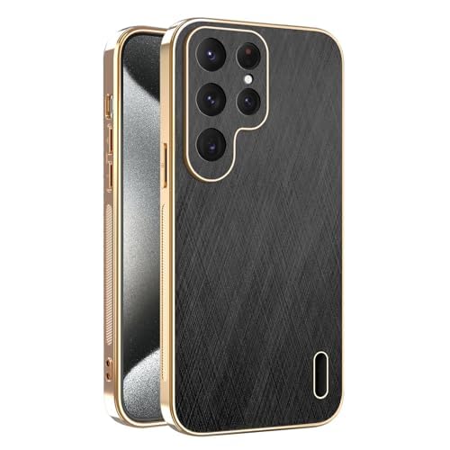 Étui Samsung S26 Plus en cuir plaqué or luxe et fin pour habiller votre smartphone