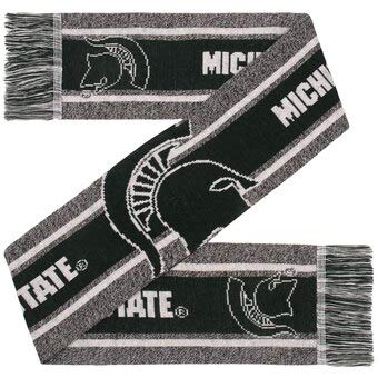 Écharpe Michigan State grise contre le froid hivernal avec grand logo protecteur