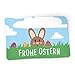 itenga 10 x Geschenkaufkleber Frohe Ostern Aufkleber rechteckig für kurze Texte Namensschild Geschenkeaufkleber Etikett Sticker