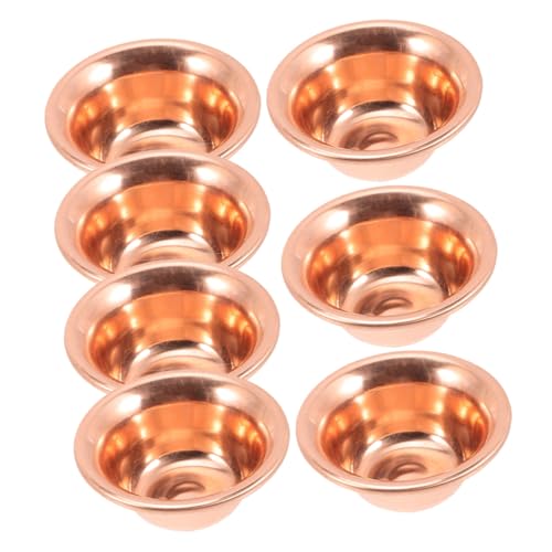 VALICLUD Ciotola Tibetana Per Offerte Buddiste Rossa Set Da 7 Pezzi 9cm, Coppa Per Offerta Dell'acqua, Ciotola Decorativa Per Meditazione e Culto Buddista, Accessorio Per Tempio e Casa