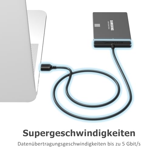 USB 3.0 zu SSD / 2,5-Zoll-SATA-Festplatten Adapter [Optimiert für SSD, Unterstützt UASP SATA III] (EC-SSHD)✪ - 5