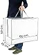 ZOLLNER 2er Set Betttasche/Aufbewahrungstasche, weiß grau, ca. 65x25x50 cm