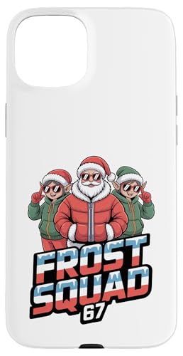 Funny Christmas 67 Frost Squad Elfs T^ LbY eB[ j̎q X}zP[X iPhone 15 Plus p
