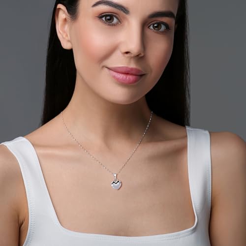 Dainty Silver Heart Necklaces for Women Sterling Silver Heart Pendant Necklace Hypoallergenic Women Jewelry Love Pendant3