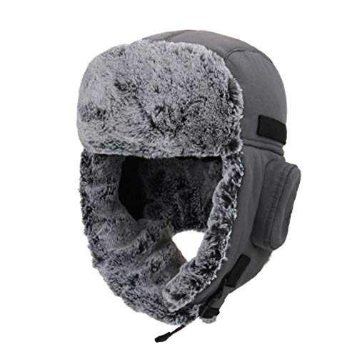 ZffXH Unisex Ohrschutz Kappe Bomber Uschanka Trooper Hut Ski Jagd Armee Winter Trapper Mütze Outdoor warme kalt Cold Ear Protection hat Russian Ushanka