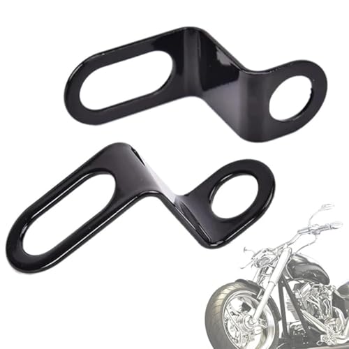 2Pcs Supporto per Indicatore di Direzione Posteriore, Staffe Ammortizzatori per Luci di Segnalazione, Supporti per Luci di Svolta Accessorio frecce moto (Nero/6.2cm)