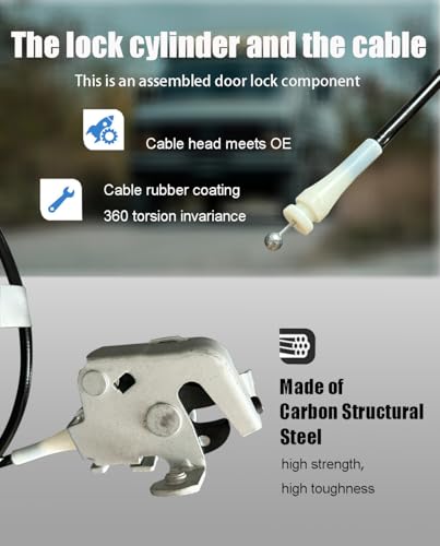 Image of Rear Left Cargo Door Latch Cable for Ford Van 1992-2009
