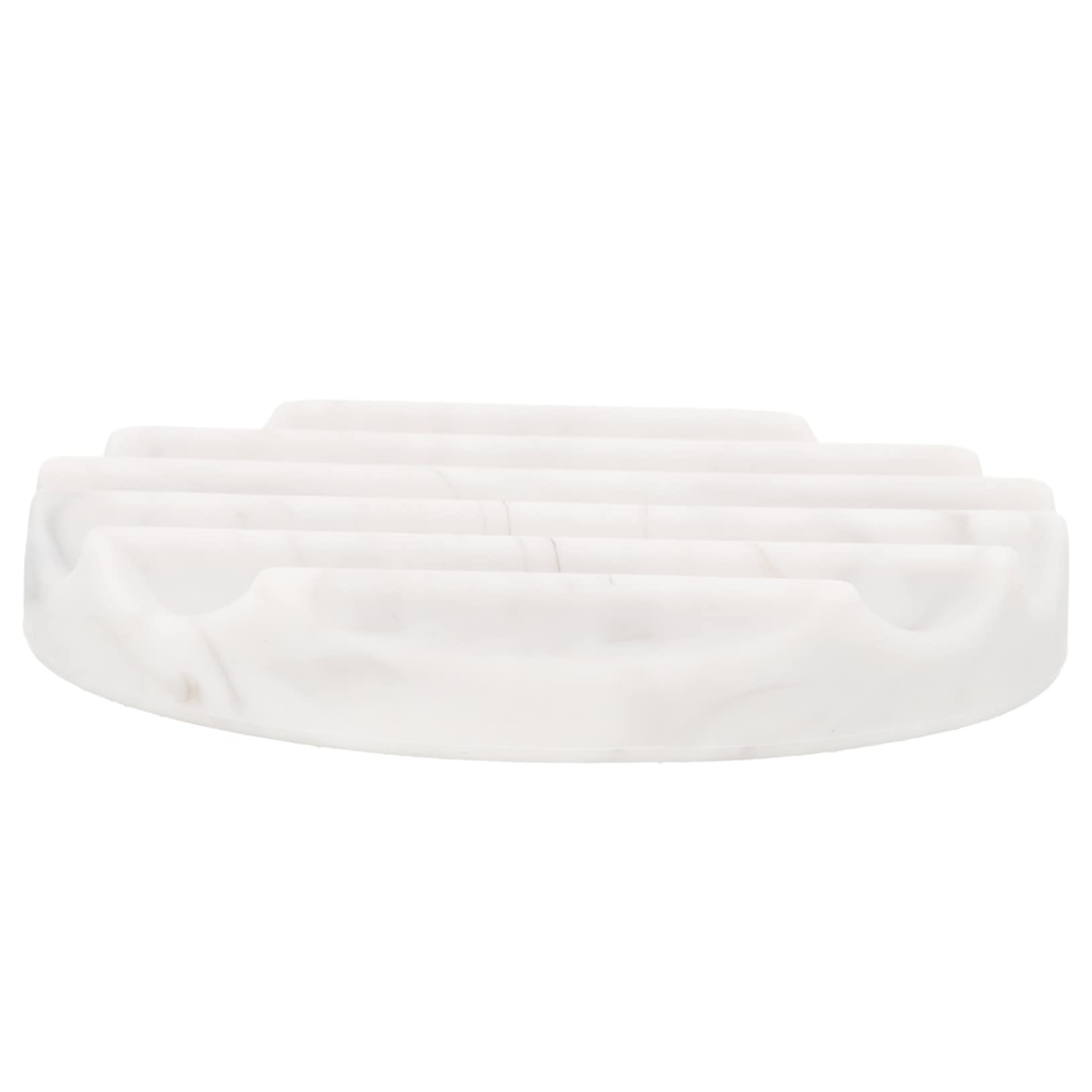 Ciieeo Porta Sapone Rotondo Autosvuotante Con Motivo A Trama Di Marmo 5 Pezzi Per Bagno E Cucina