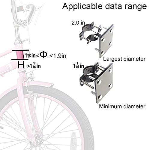 Bike Basket with a Fixed Holder,Kids Small Scooter Tricycle Accessories Kit with Bells Tools,Rust-Resistant Electric Bicycle Front Baskets Accessories for Women and Men - Image 3