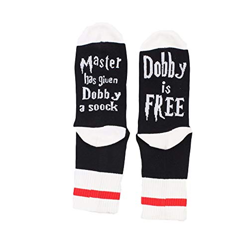 Ryshman Master Has Given Dobby a Sock Dobby Is Free Novelty Unisex Socks (Black3)
