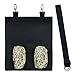 Bolsa de alimentador de heno, 2 Agujeros y Correa Ajustable para el Hombro, dispensador de heno, Bolsa de Almacenamiento de Alimentos para Chinchilla, hámster, Animales pequeños, Negro (1 Unidad)