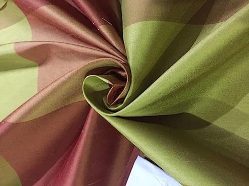 Soie Dupioni vert et rouge brique pour confectionner vos robes de soirée