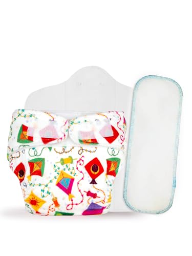 Image of SuperBottoms New Born UNO Cloth Diaper Combo Pack - Includes 1 UNO Diaper, 1 DryFeel Magic Pad & 1 Universal Booster Pad - Reusable, Washable, Organic & Rash-Free - For Babies - 0-3M - Eco-Friendly