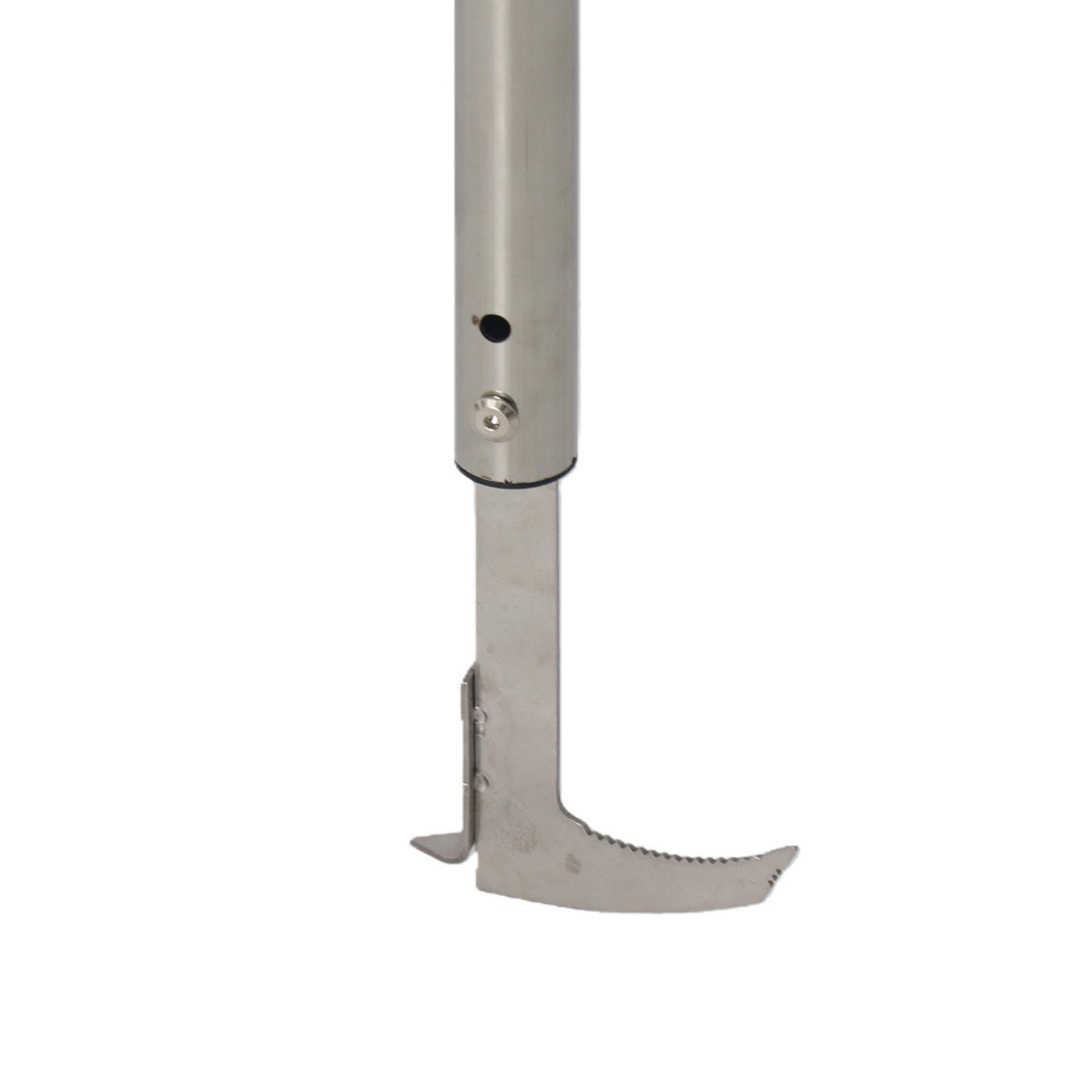 Ensemble d'outils de désherbage 2 en 1 avec Manche réglable de 63 Pouces de Long, Brosse de désherbage en Acier Inoxydable et kit d'outils à Crochet pour Patio, allée, Trottoir