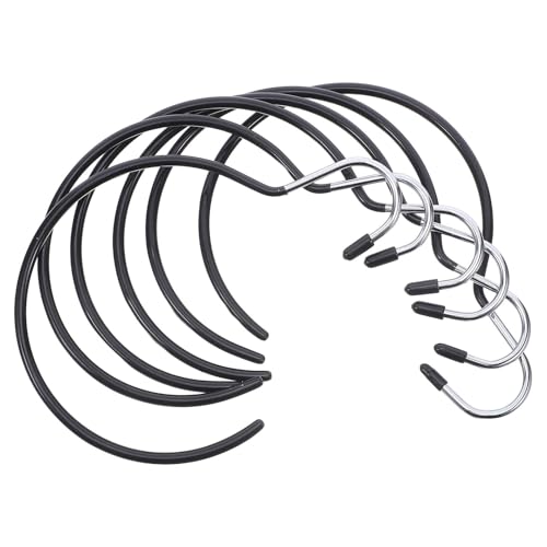DOITOOL 6 Piezas Organizador para Bufandas y Cinturones Soporte Giratorio de Metal para Armarios Gancho Multifunción para Bufandas Corbatas y Accesorios Ahorro de Espacio Ropero