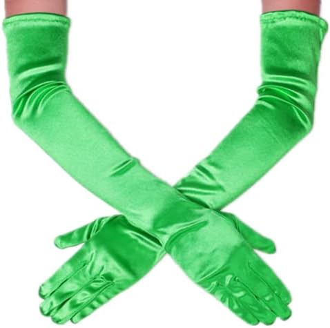 DreamHigh Women's Evening Party 21" Long Satin Finger Gloves