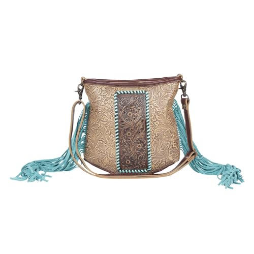 Myra Bag Western Leather Shoulder Bag for Women, Upcycled Crossbody Bag with Tassel - Querencia