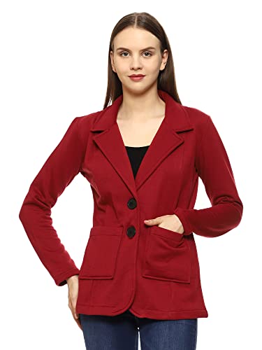 Image of ROARERS WOMEN REGULAR LENGTH POLY FLEECE SOLID COAT