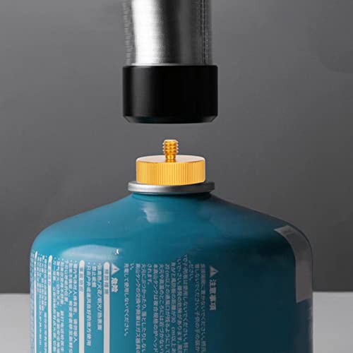 Gas Tank Adapter Charging Valve Universal Outdoor Camping Flat Canister Converter 1/4in Thread Durable Aluminum Alloy for Camping Hiking Backpacking Essentials3