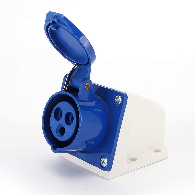 IEC60309 Waterproof CEE Industrial Connector Socket 3Pin 16A 220V-250V 2P+E IP44 (Type-1）