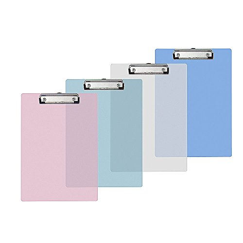 Portapapeles con Pinza A4, Vordas 4 Pack Carpeta con Pinza a4, Ideal para el Trabajo Diario, 4 Colores, 315 * 225 mm