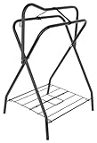 Kerbl Portasillas, soporte para sillín, negro, metal con recubrimiento en polvo, 71x46x89 cm, para jinete, para sillas de montar inglesas y occidentales