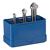 PFERD HSS-E Co5 Kegel-/Entgratsenker-Set, 3-tlg. | 90°, Ø 6,3-16,5 mm, DIN 335 C | 25202155 – zum Versenken von 90°-Schrauben
