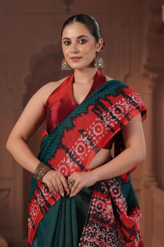 Image of TAMAIRA FASHION Mulmul Pure Cotton Saree For Woman Batik Printed|Office Wear Daily Wear Sarees For Women Without Blouse Piece (Available in 13 Colours)