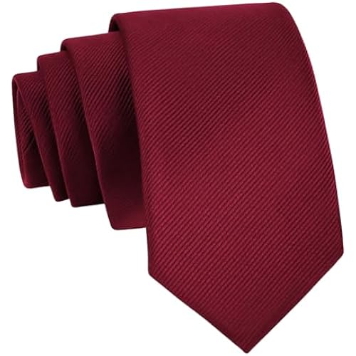 WOXVM Men's Ties Classic Solid Pure Color 3.15" (8CM) Mens Necktie, Premium Formal Black Ties For Men Business Wedding Party