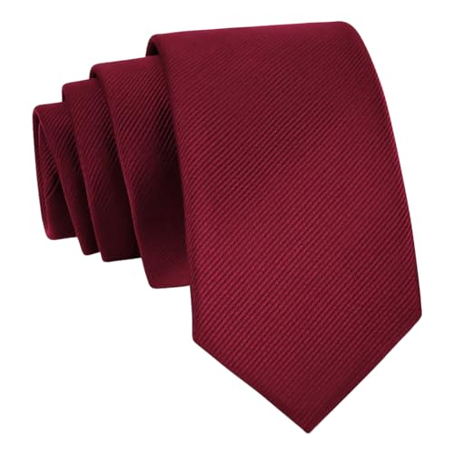 WOXVM Men's Ties Classic Solid Pure Color 3.15