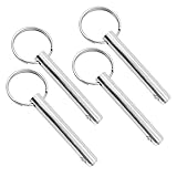 Kesoto 4 Pack Boat Bimini Top Quick Release Pin 3/8 inch 10mm Diameter 2.75inch Grip Length