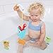 Yookidoo Toddler Baby Bath Magnetic Fishing Game Toy with Water Effects (Ages 2+) Includes 3 Moving Fish, Worm & Fishing Pole (4pc) Floating Fish Playset for Bath Time or Pool (Mold Free)